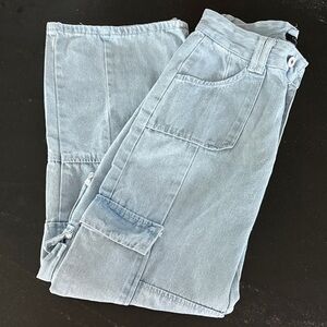 Light Wash Vintage Style Straight Leg Jeans